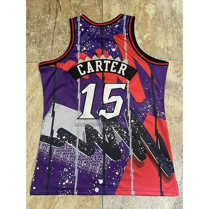 Camiseta Toronto Raptors Vince Carter NO 15 Mitchell & Ness 1998-99 Violeta
